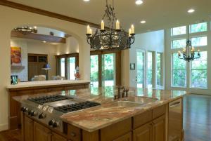 Kitchen looking to den & breakfast room
